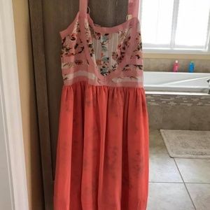 Matilda Jane Honeyed Elegance Floral Coral Sleevel